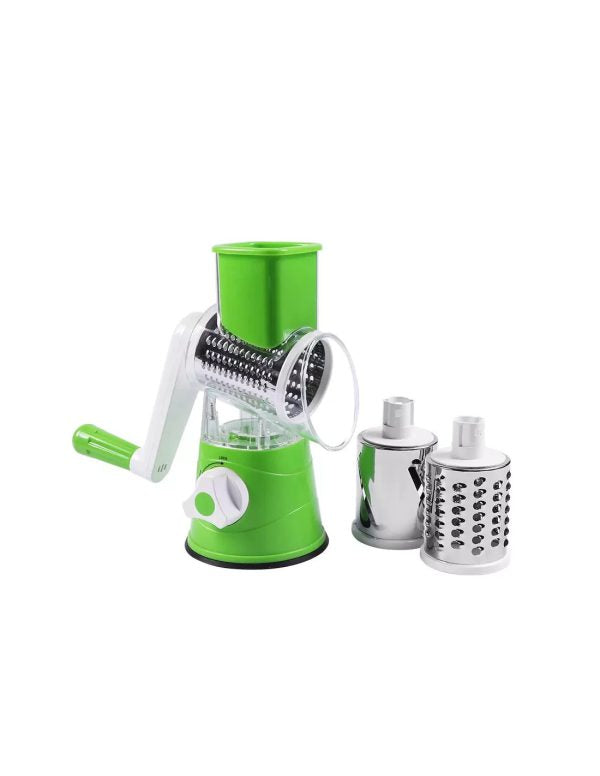 3-in-1 Drum Grater – Vegetable Slicer, Cheese Shredder & Cutter