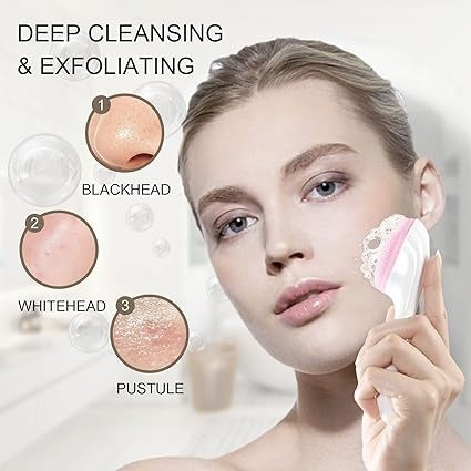 Silicone Face Scrubber – Soft Exfoliating Cleansing Brush
