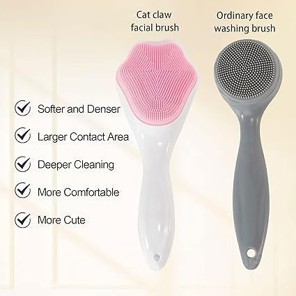 Silicone Face Scrubber – Soft Exfoliating Cleansing Brush