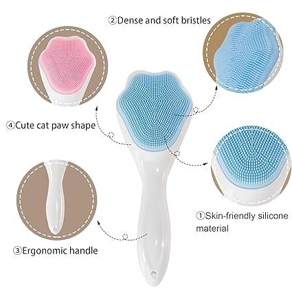 Silicone Face Scrubber – Soft Exfoliating Cleansing Brush