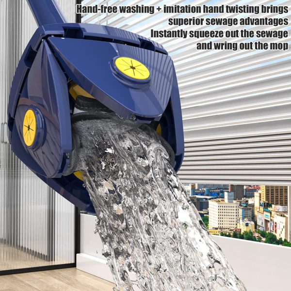 360° Rotating Self-Wringing X Mop – Floor & Wall Cleaner