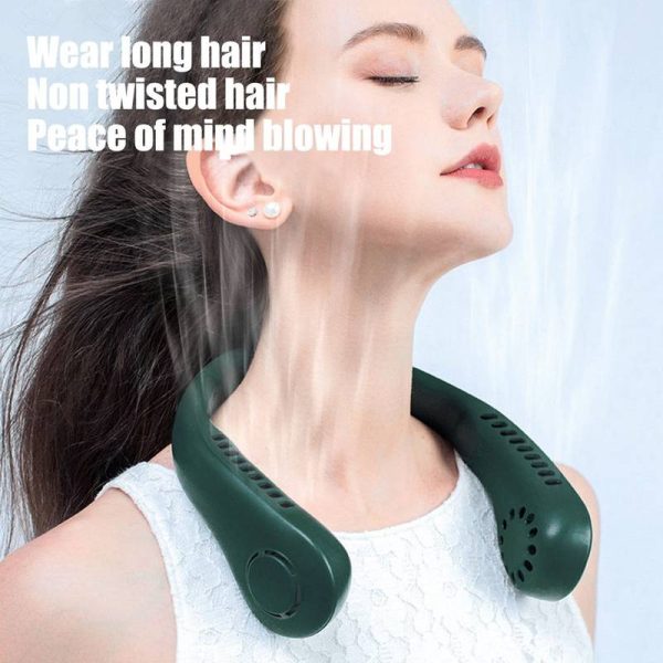 "Arctic Air Neck Fan – 3-Speed USB Rechargeable, Portable & Quiet Cooling"