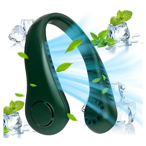 "Arctic Air Neck Fan – 3-Speed USB Rechargeable, Portable & Quiet Cooling"