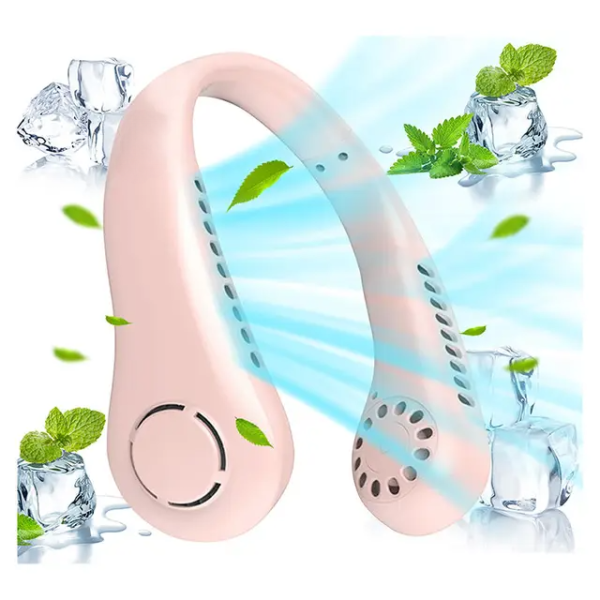 "Arctic Air Neck Fan – 3-Speed USB Rechargeable, Portable & Quiet Cooling"