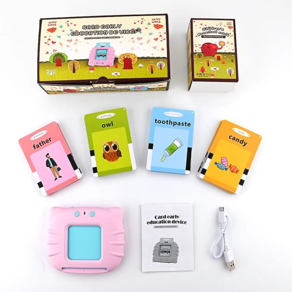Baby Audible Flash Cards – Montessori English Learning Toy for Kids