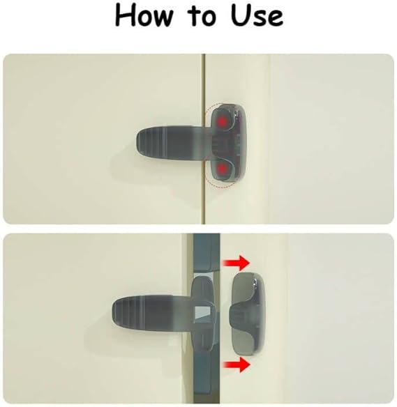 Black Transparent Fridge Lock – Child & Baby Safety Refrigerator Door Lock (No Tools Needed)