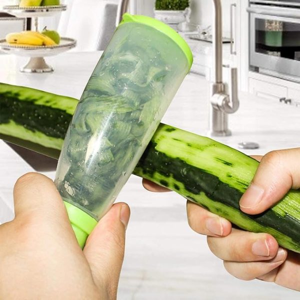 "2-in-1 Storage Peeler with Trash Bin – Stainless Steel Fruit & Veggie Cutter Tool"
