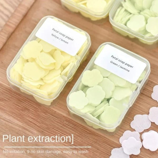 Portable Disposable Soap Tablets – (Pack of 2, 50 Sheets Per Box)