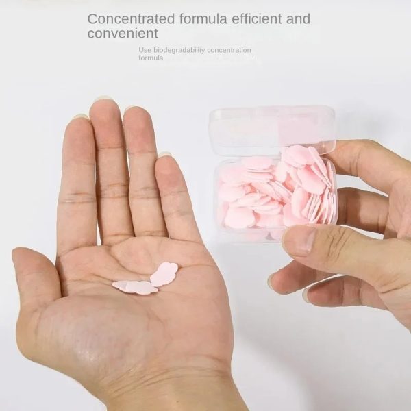 Portable Disposable Soap Tablets – (Pack of 2, 50 Sheets Per Box)