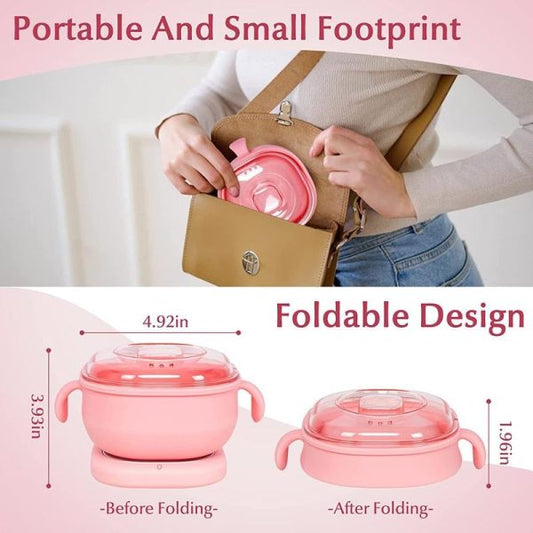 **Foldable 400ml Wax Warmer – Portable Silicone Hair Removal Heater**