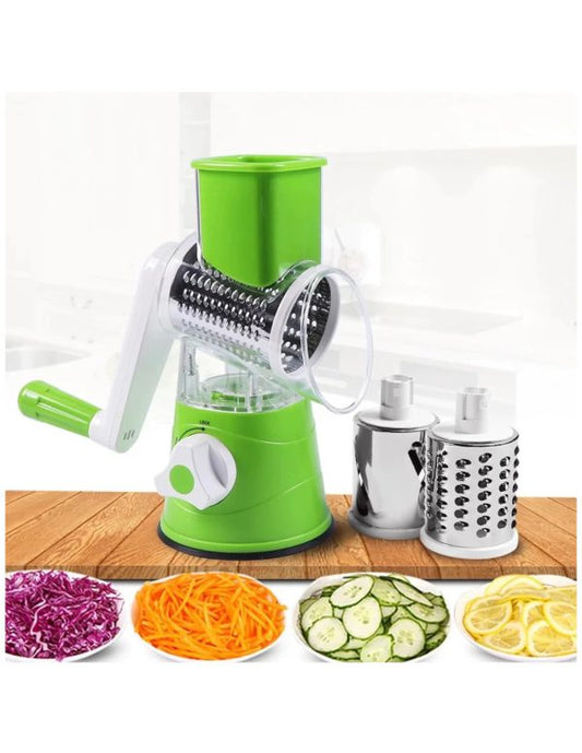 3-in-1 Drum Grater – Vegetable Slicer, Cheese Shredder & Cutter
