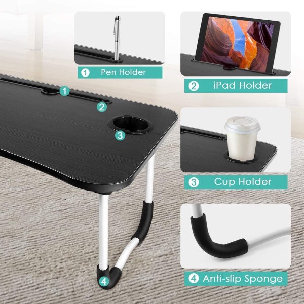 Portable Wooden Laptop Stand & Study Table
